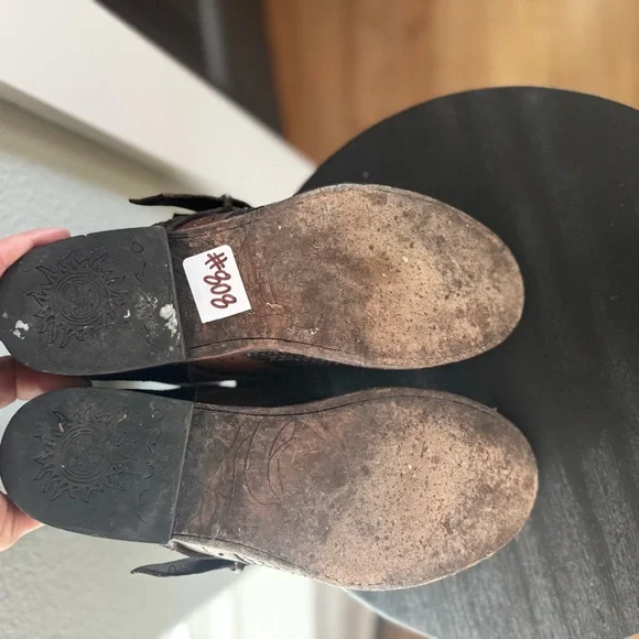 Muro Women’s 8 Snake Western Brown Moto Biker Leather Boot Grunge Boho Festival - Picture 15 of 16